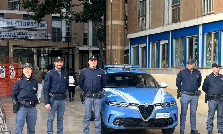 Polizia di Stato e bambini in ospedale al Giovanni XXIII di Bari