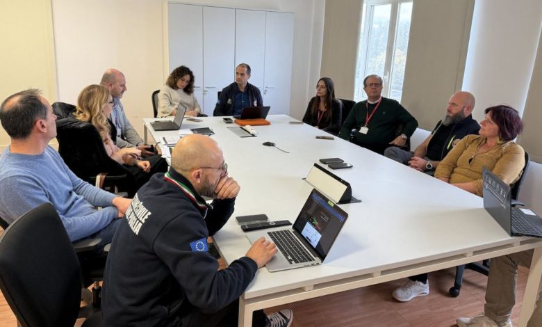 Protezione Civile Puglia durante attività operative per neve e ghiaccio