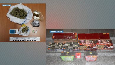 pattuglia impegnata in attività di controllo nel Salento della Polizia di Stato