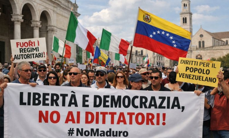 Contromanifestazione contro Maduro a Bari per libertà e democrazia