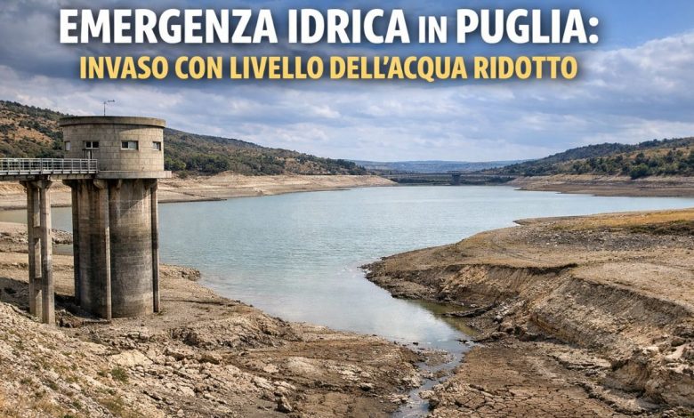 >Emergenza idrica in Puglia: livelli ridotti negli invasi e calo delle riserve
