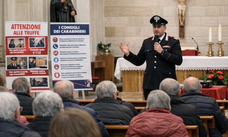 Incontro dei Carabinieri contro le truffe agli anziani a San Pancrazio Salentino ed Erchie