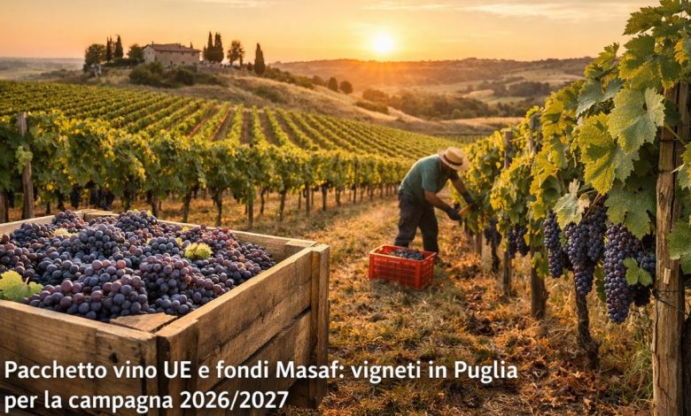 Pacchetto vino UE e fondi Masaf: vigneti in Puglia per la campagna 2026/2027