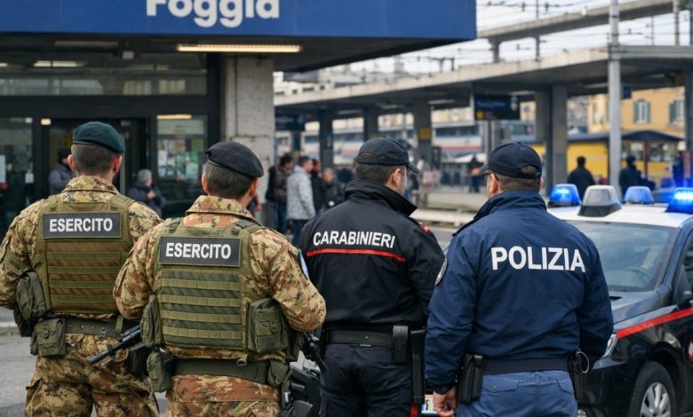 Stazione ferroviaria di Foggia, area del Quartiere Ferrovia interessata dai controlli di sicurezza