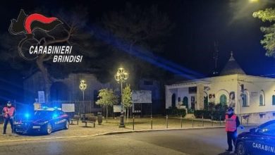 controllo del territorio a Fasano con Carabinieri durante servizio ad alto impatto