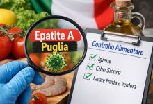 Epatite A Puglia prevenzione con controllo alimenti e norme igieniche su frutta, verdura e pesce crudo