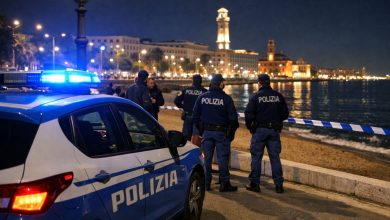Polizia di Stato sul lungomare Pane e Pomodoro a Bari dopo il tentato omicidio- a scopo illustrativa l'immagine