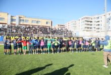 La Curva del Tursi dopo la finale playout del Martina sostenuta dai tifosi (Foto Paolo Conserva)