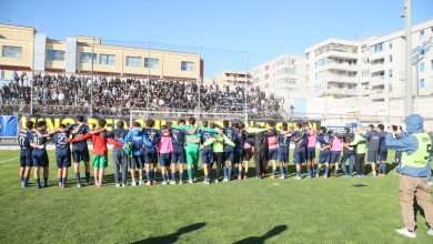 La Curva del Tursi dopo la finale playout del Martina sostenuta dai tifosi (Foto Paolo Conserva)