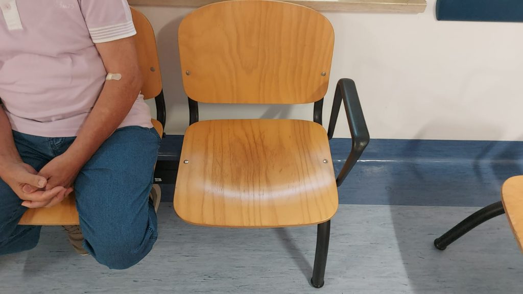 Sala d'attesa del reparto di Oncologia dell'ospedale di Martina Franca